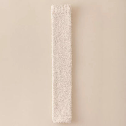 Winter warm plush socks for women with dual-purpose heel and knee protection