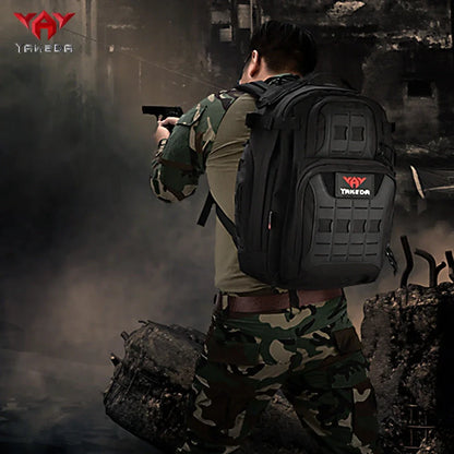 45-litre camouflage tactical backpack with 600D polyester construction for mountain climbing