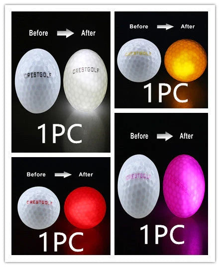 Illuminating Night Golf Balls: Glow-in-the-Dark Practice Balls with Vibrant LED Lights and Durable Design