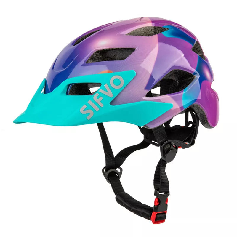 Children's bicycle and skateboard helmet in multiple colors, adjustable for a secure fit