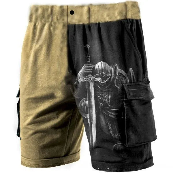 Men's 3D Digital Print Loose Shorts in Cotton-Blend Fabric, Sizes S-5XL, Casual College Style, Multiple Colour Options, Polyester Cotton, Short Length
