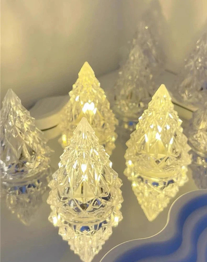 Iceberg-shaped LED night light with crystal construction and 7 colour options measuring 15cm height