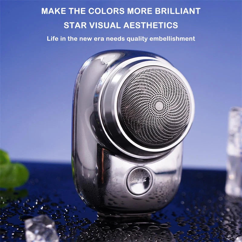 Cordless Compact Electric Shaver for Men - USB Rechargeable Portable Face Trimmer