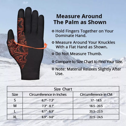 Winter fishing gloves with touch screen capability and anti-slip palm