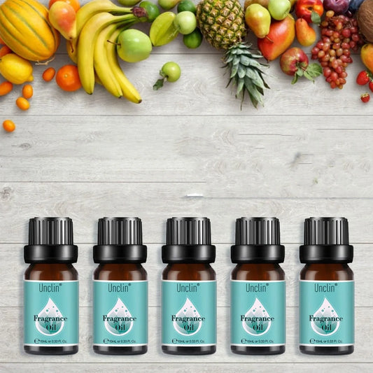 Fireless essential oil air freshener with 10ml capacity and 15 aroma options including Blueberry and Grapefruit