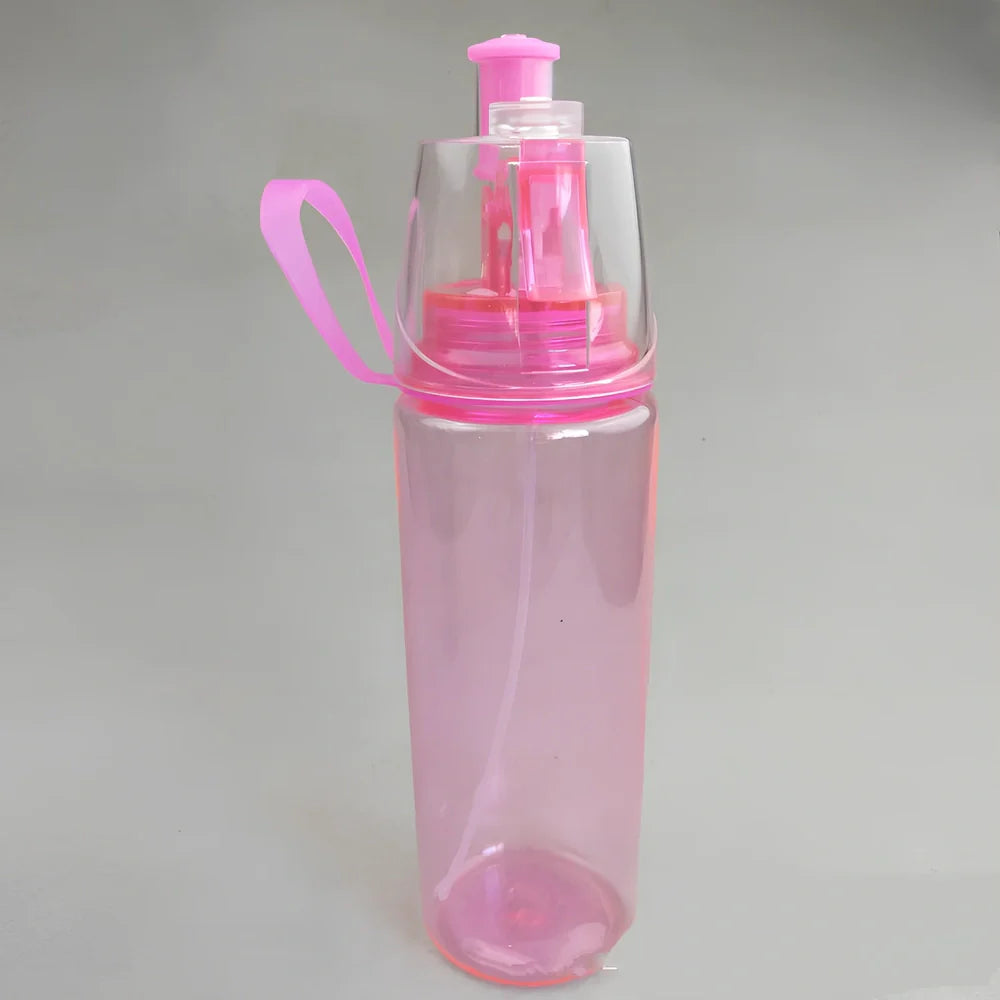 600ml sports mist spray bottle in multiple colours with continuous spray function for outdoor activities