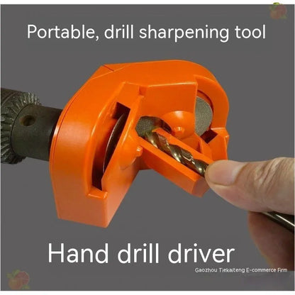 Portable orange and black universal grinding drill tool with irregular grinding wheels
