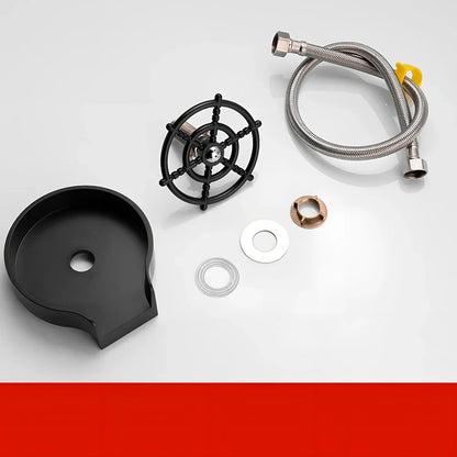 Small stainless steel faucet with automatic high-pressure cup washer for household sink installation