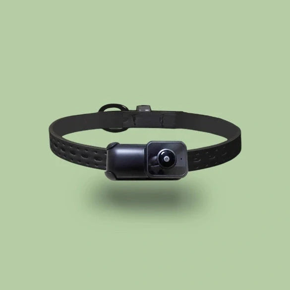 Black wifi camera neckband measuring 61.5mm with wireless recording capability and TYPE-C charging port