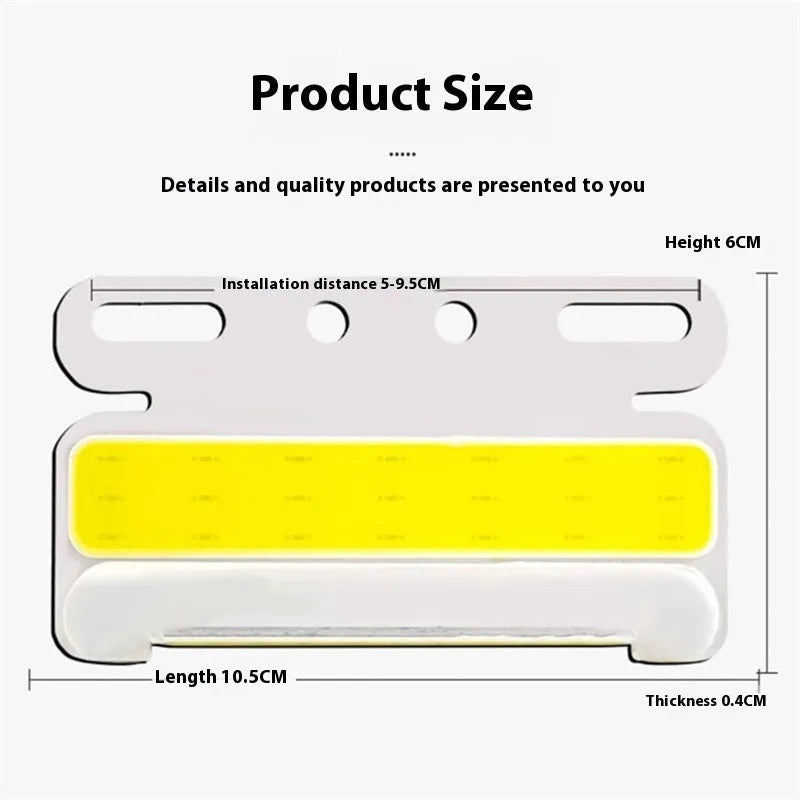 COB LED truck side light in aluminium alloy housing, showing red, yellow, green, blue, or white options for 12V and 24V vehicles