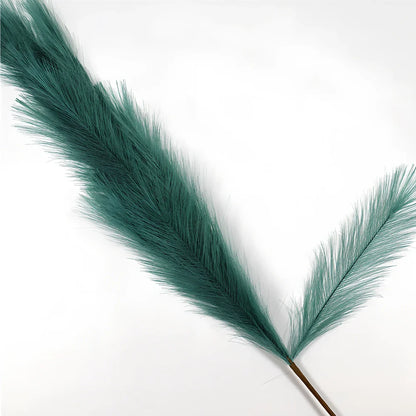 110cm long pampas simulation reed grass with 18 forks in dark grey colour, measuring 76cm hair length