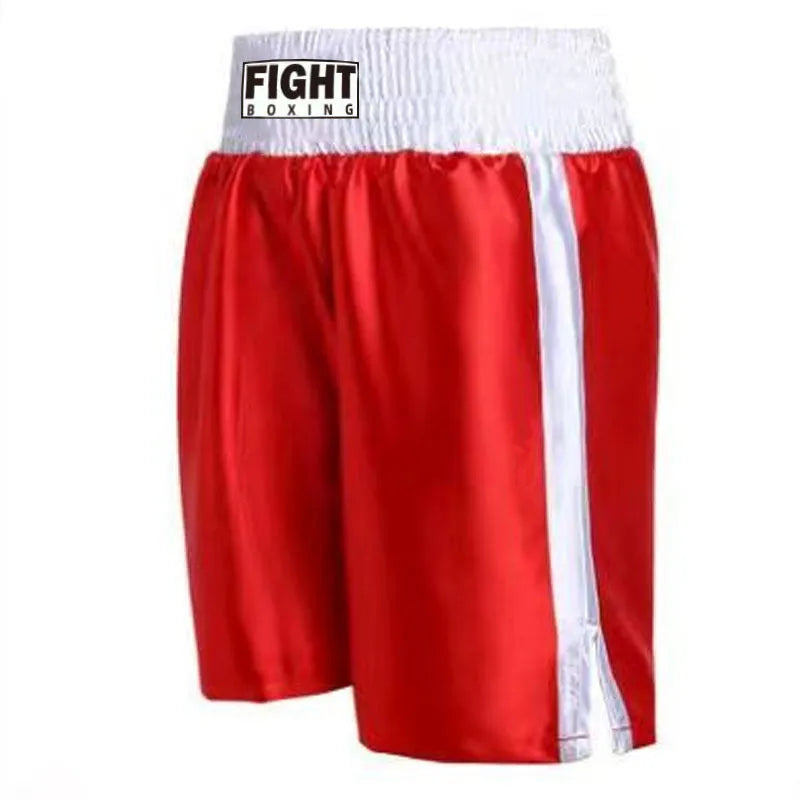 Stretch polyester boxing shorts with elastic waistband in multiple colour combinations for training