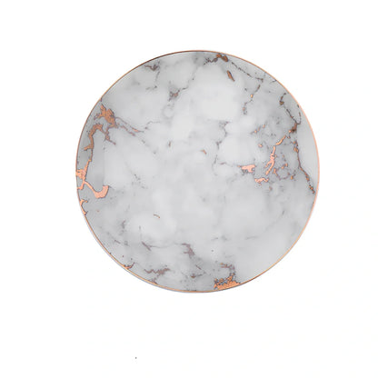 Ceramic Western steak plate with gold accents in 10-inch and 8-inch sizes, multiple colour options