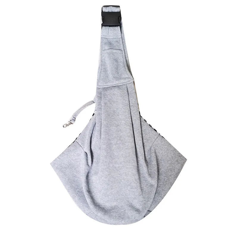 Soft brown adjustable shoulder strap dog carrier bag for small pets
