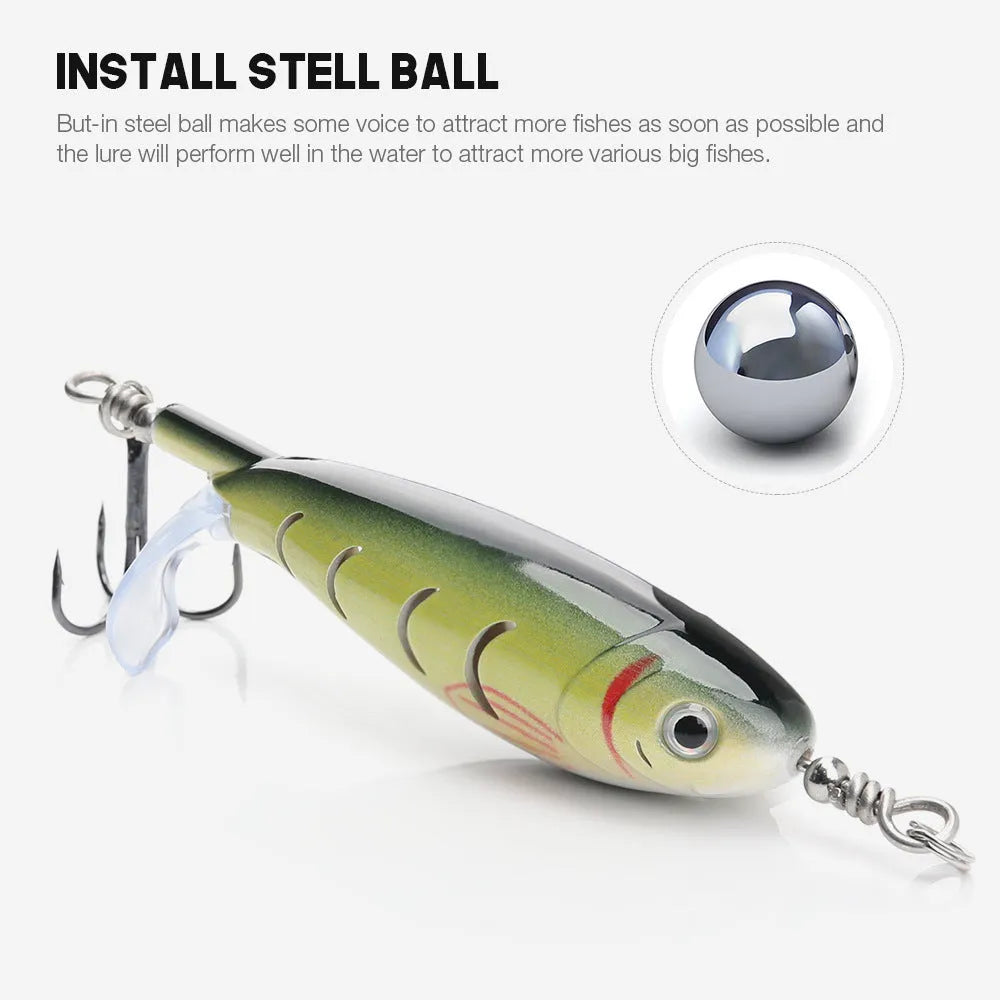 7.5cm road fishing bait showing bionic design with colour variants and 8g weight