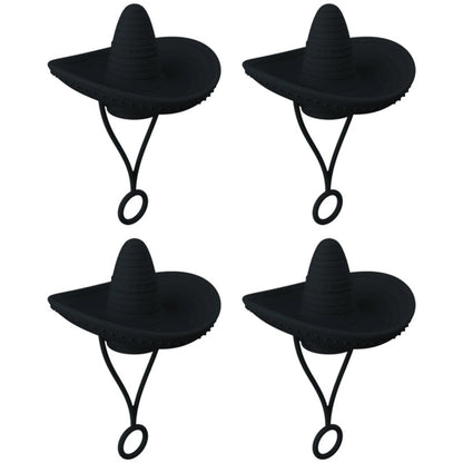 Stylish Cowboy Hat Straw Covers - Reusable drink toppers made from premium silicone for outdoor fun and fresh beverages