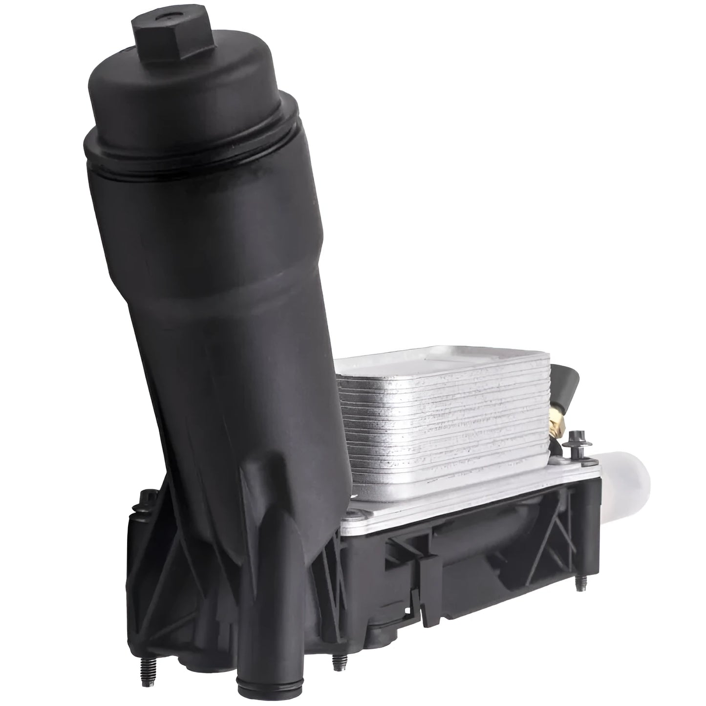 Oil cooling filter base and radiator assembly for Jeep Dodge vehicles, style 5184294AC.