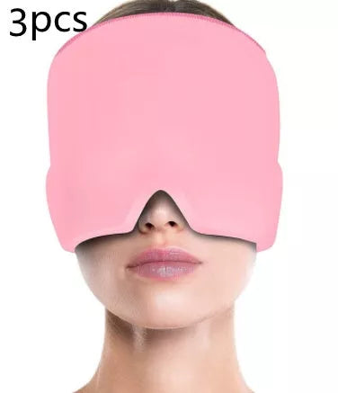 Cold Compress Hood for migraine and stress relief with soft gel design