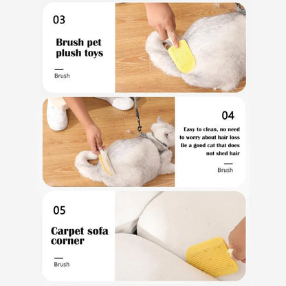 Green ice cream shaped pet grooming brush with soft silicone teeth for cats and dogs