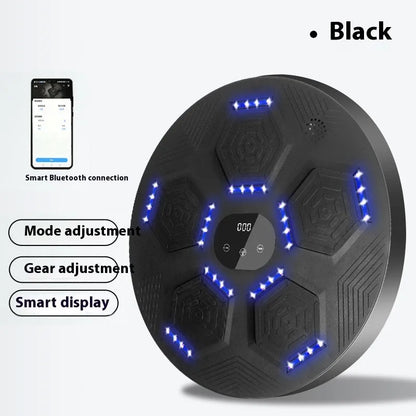 Smart music boxing machine hanging wall target set in black, grey, or orange with matching gloves