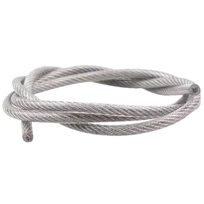 304 stainless steel anti-theft wire rope with double-twist structure and core diameters from 0.8mm to 12mm for security applications