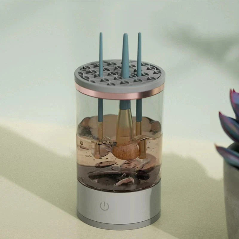 Automatic Electric Makeup Brush Cleaner with USB Charging - Powerful and Gentle Spin Cycle Removes Deep-Seated Makeup, Oil, and Impurities from Brushes of All Shapes and Sizes