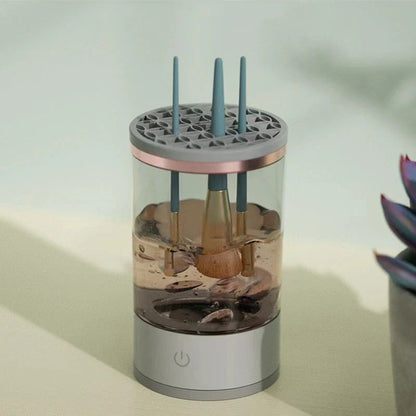 Automatic Electric Makeup Brush Cleaner with USB Charging - Powerful and Gentle Spin Cycle Removes Deep-Seated Makeup, Oil, and Impurities from Brushes of All Shapes and Sizes