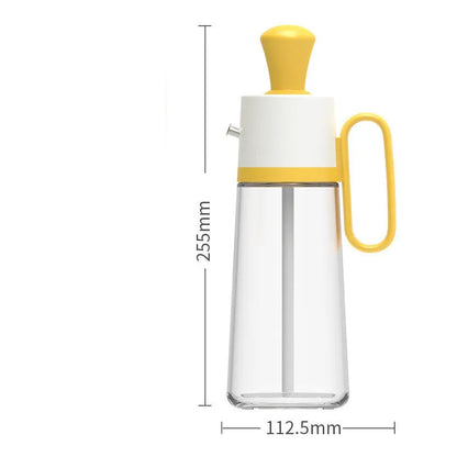 550ml glass oil dispenser with stainless steel nozzle and separate silicone brush for cooking
