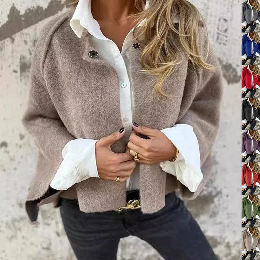 Women's cozy batwing sleeve cardigan in various colors and sizes