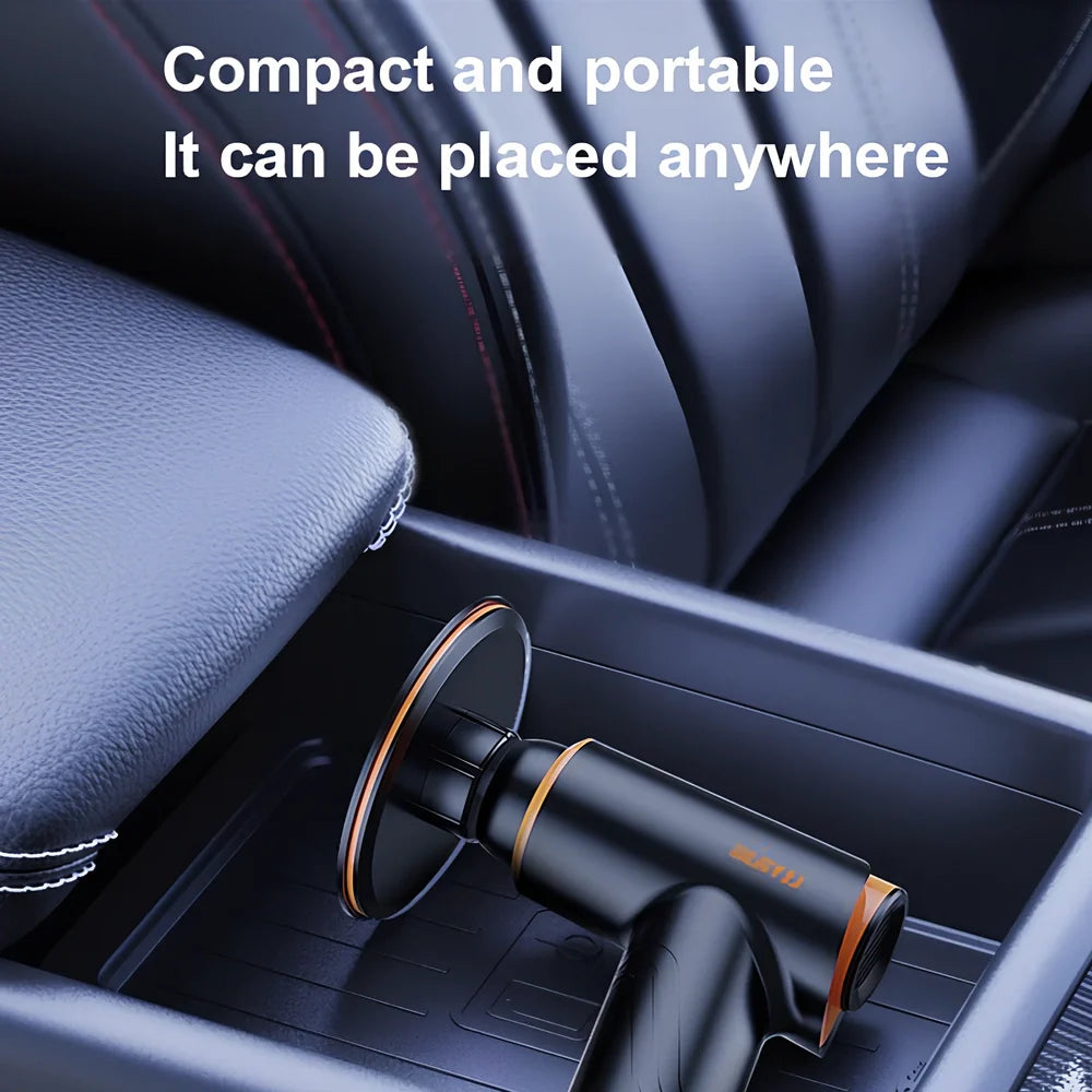 Black car polishing machine with 12cm throwing disc and USB-C charging cable for vehicle maintenance