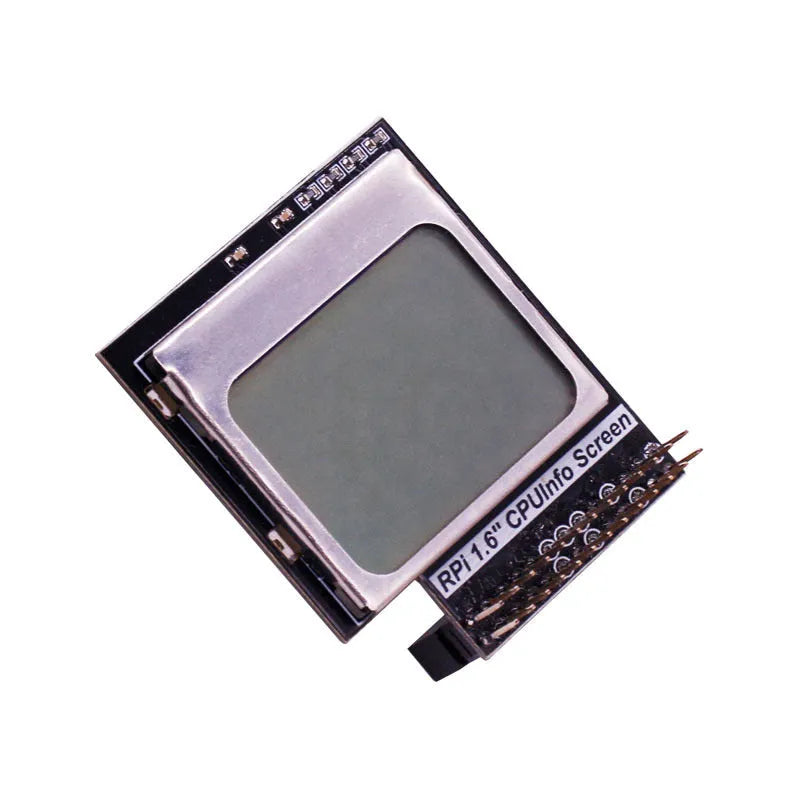Raspberry Pi 1.6-inch LCD display with backlight switch for CPU monitoring in smart home setups