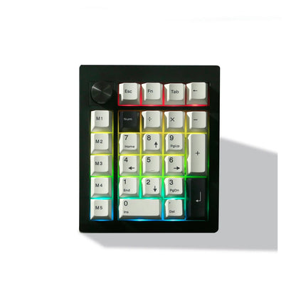 Wireless mechanical numeric keyboard in black or white with Bluetooth connectivity