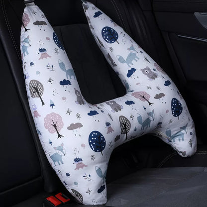 Universal car shoulder pad pillow for back row comfort, pure cotton fabric with PP cotton filling