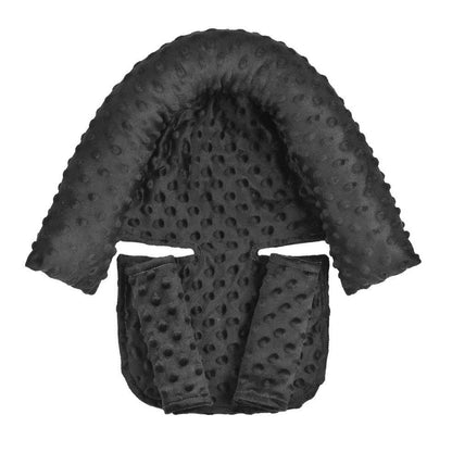 Babies' shaping headrest pillow in white with two grey belts, 170g polyester and PP Cotton for newborn head support