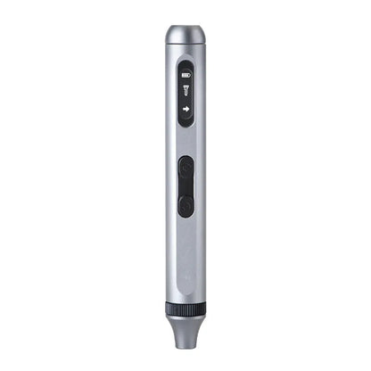 Precision electric screwdriver with aluminium alloy handle showing compact design