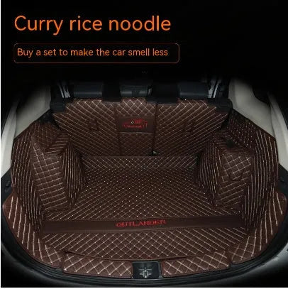 Mitsubishi Outlander custom boot liner with 3D edges and non-slip TPE XPE surface