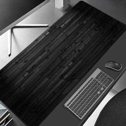 Extended mechanical keyboard mouse pad with heat transfer surface showing dimensions from 300x600mm to 400x900mm