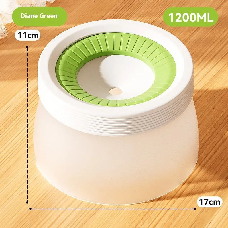 Suspended pet water bowl with non-wet mouth design for medium and small dogs and cats
