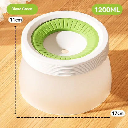 Suspended pet water bowl with non-wet mouth design for medium and small dogs and cats