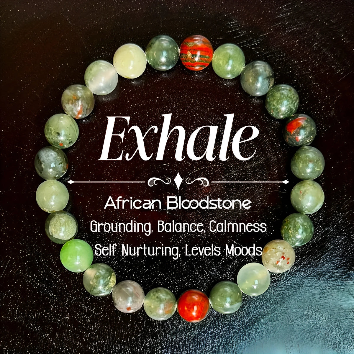 Handmade 8mm glass beaded bracelet in transparent colour with unisex styling