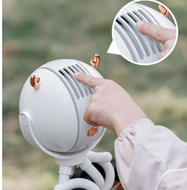 A compact, whisper-quiet USB desktop fan with a sleek, space-saving design for use in dorms, offices, and other small workspaces