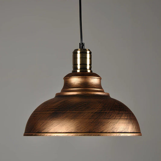Barn industrial pendant light with 29cm iron shade and adjustable cord for kitchen island illumination