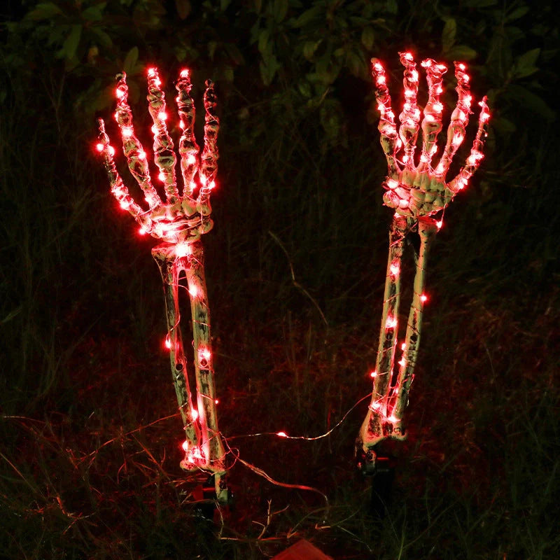 LED light-up skeleton arm hand for Halloween decorations in various colors