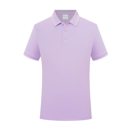 Cotton striped short sleeved workwear T-shirt in pink, navy blue and white, sizes S to 5XL