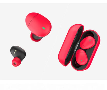 Flame red Qualcomm Bluetooth 5.2 wireless earphones with Qualcomm TWS 3040 chipset