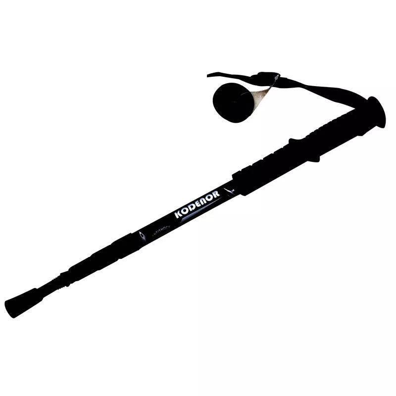 Ultra-light adjustable trekking poles in black, red, silver, and blue