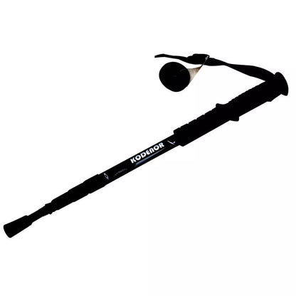 Ultra-light adjustable trekking poles in black, red, silver, and blue