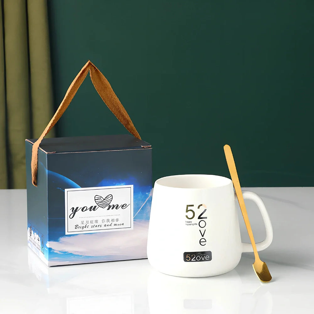 Ceramic promotional mug in seven colours with 330ml capacity and 9.5cm diameter