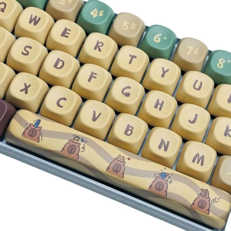 Capabala mechanical keyboard keycaps set with 130 ABS keys in universal compatibility design