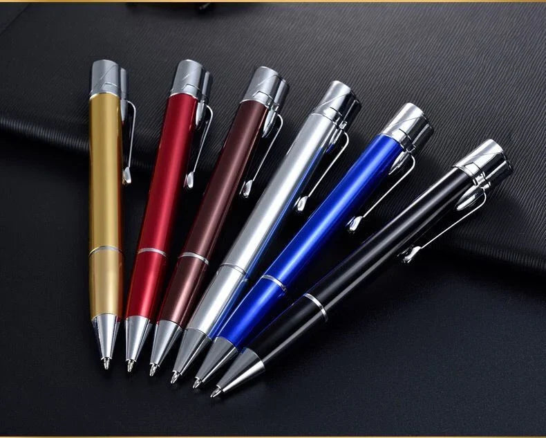 Refillable Butane Torch Lighter with Signature Pen Design - Powerful Turbo Jet Flame, Windproof, Portable Metal Construction